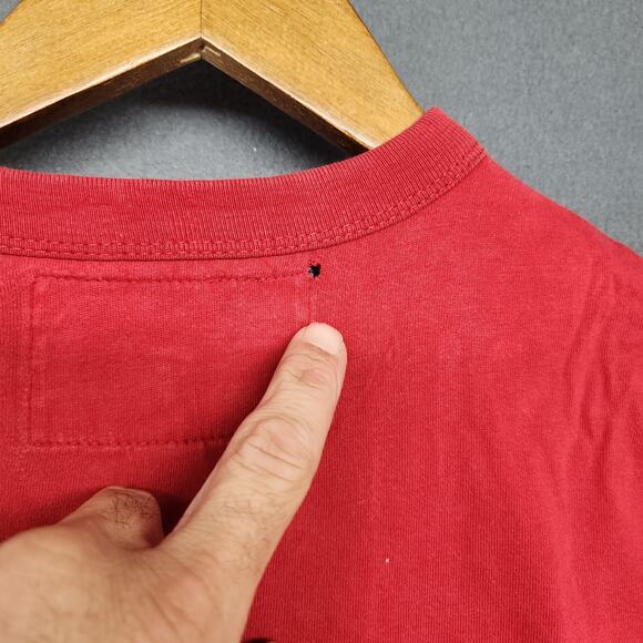 Abercrombie Shirt Boys Medium Red Spell Out Graphic 92 Vintage Style Casual Tee - Picture 6 of 9